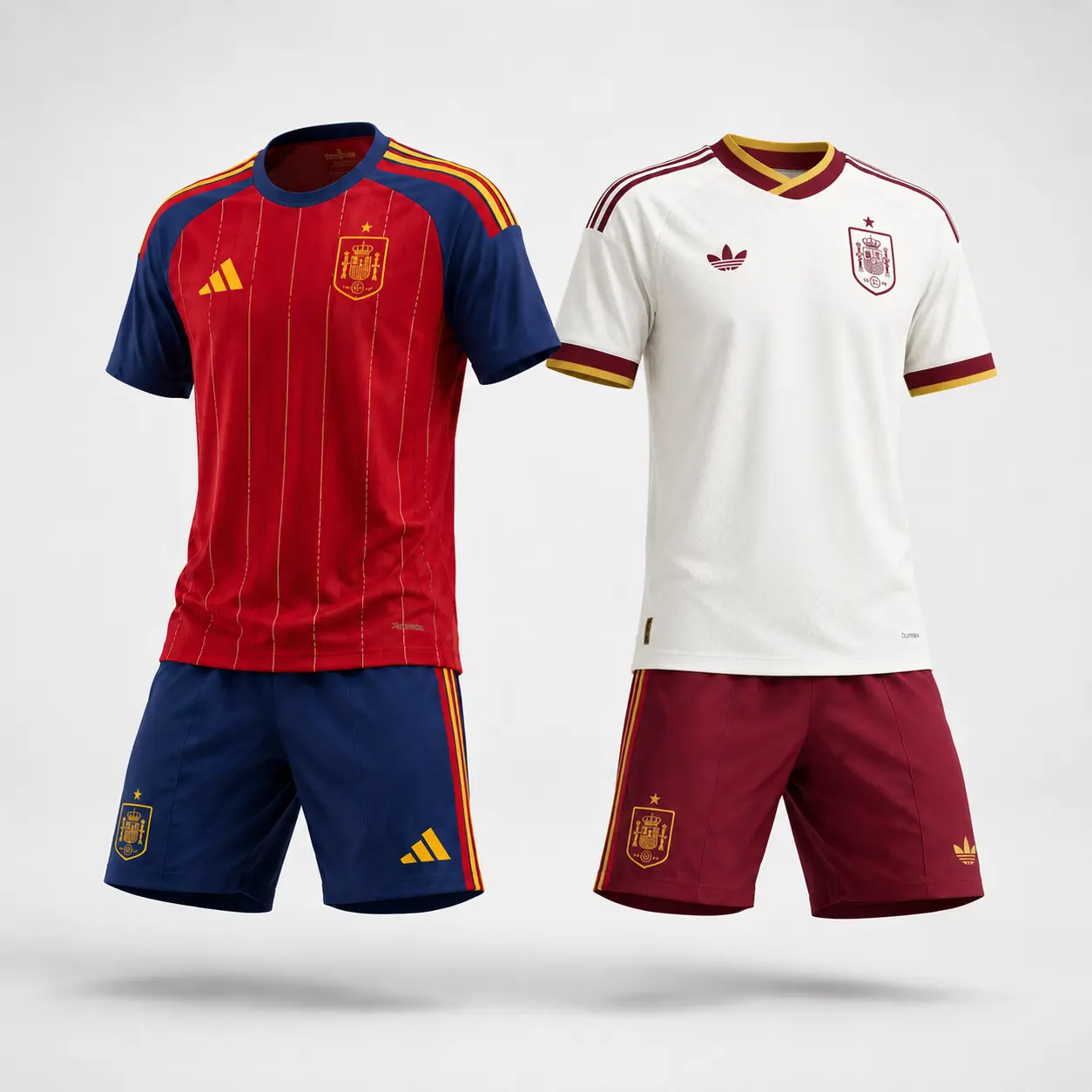 Set auténtico de camiseta local y visitante de España 2026
(2 camisetas + 2 pantalones cortos) — imagen 1